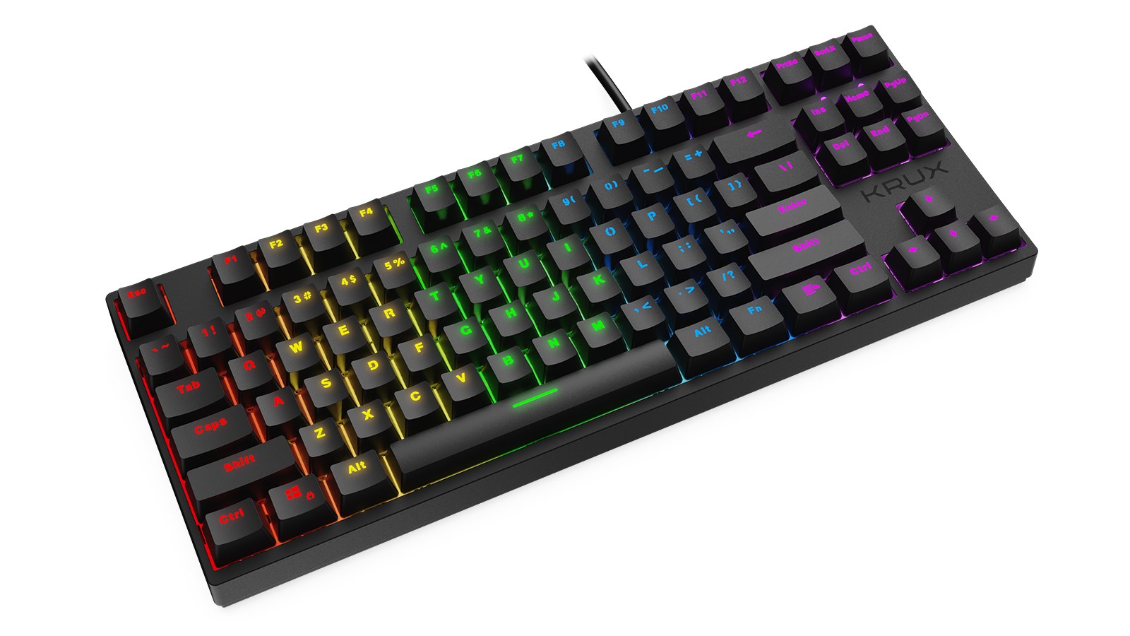 Tastierë mekanike Gaming Krux Atax RGB, USB, Outemu Blue, RGB