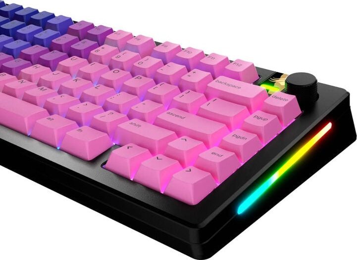 Set keycaps Glorious GPBT Gradient Nebula V2, 131 taste, PBT, shumëngjyrësh