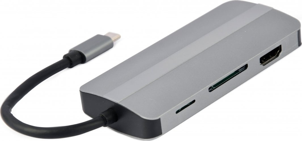 Docking Station Gembird USB-C, i hirtë