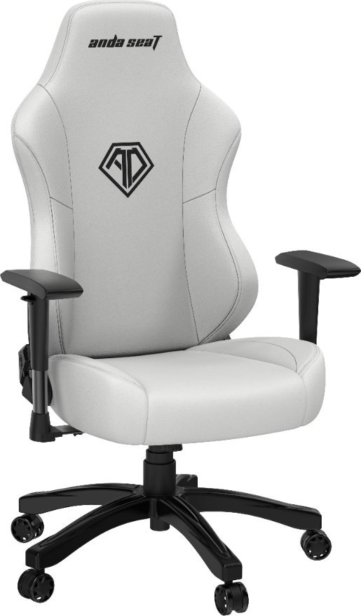 Гејминг столица AndaSeat Phantom 3 Premium, големина L, ПВЦ кожа, бела