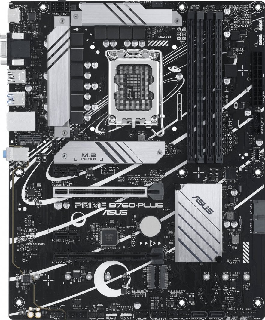 Pllakë amë Asus PRIME B760-Plus, Intel B760, Socket 1700, 4 slota, ATX