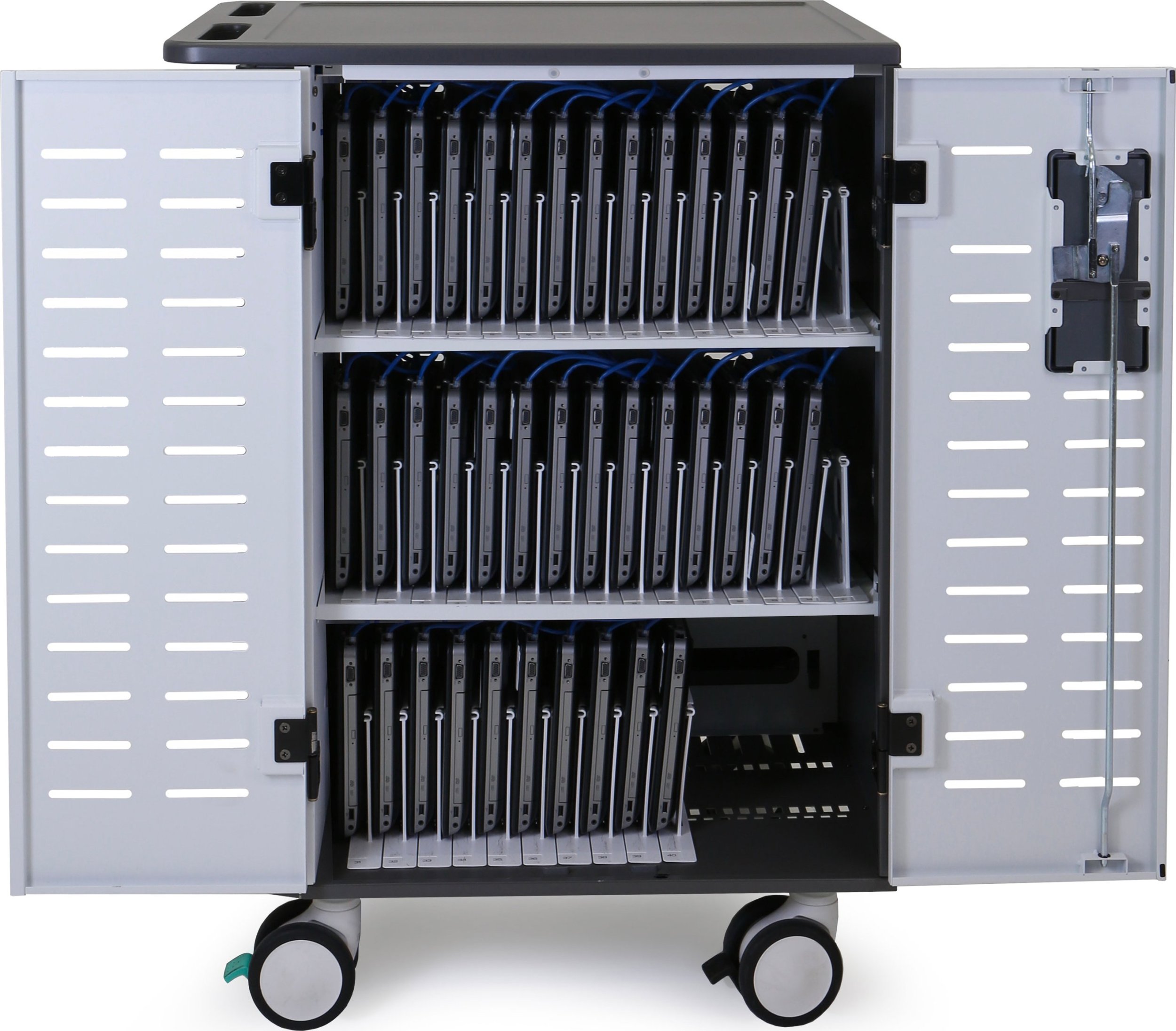 Karrocë karikimi Ergotron Zip40, për 40 pajisje, me PowerShuttle, e zezë dhe gri