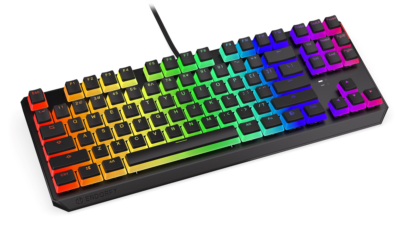 Tastierë mekanike Gaming Endorfy THOCK TKL PUD, USB, Kailh Blue, RGB