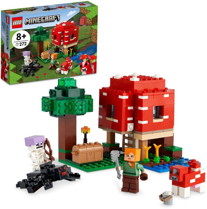 Set LEGO Minecraft 21179 The Mushroom House
