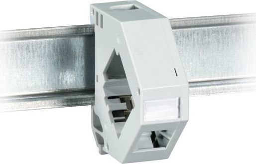 Mbajtëse keystone EFB Electronics ET-25186.V2, 1 port, për shinë DIN, plastike, gri e çelët