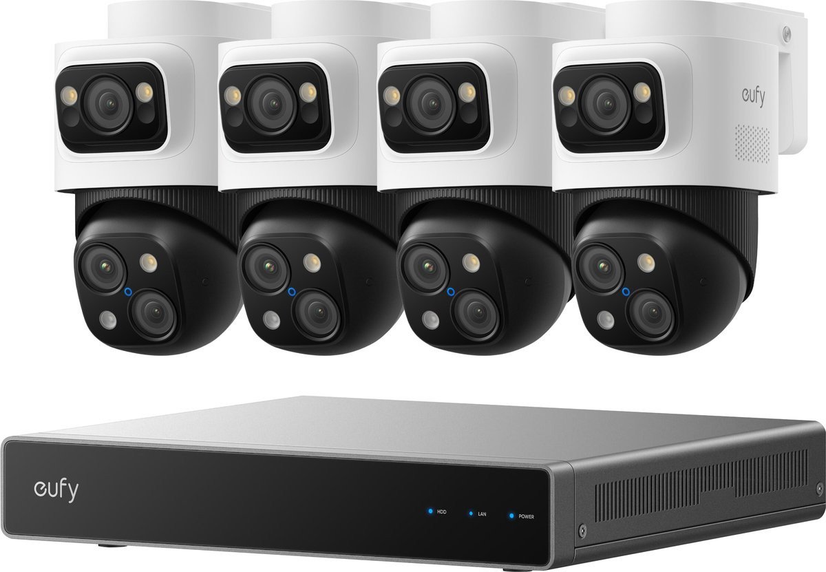 Sistem sigurie Eufy PoE NVR Security System S, kamerë 4K PTZ, lidhje PoE