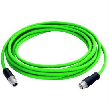 Kabllo rrjeti Telegärtner STX M12x1 VL, Cat 6A, 5m, jeshile