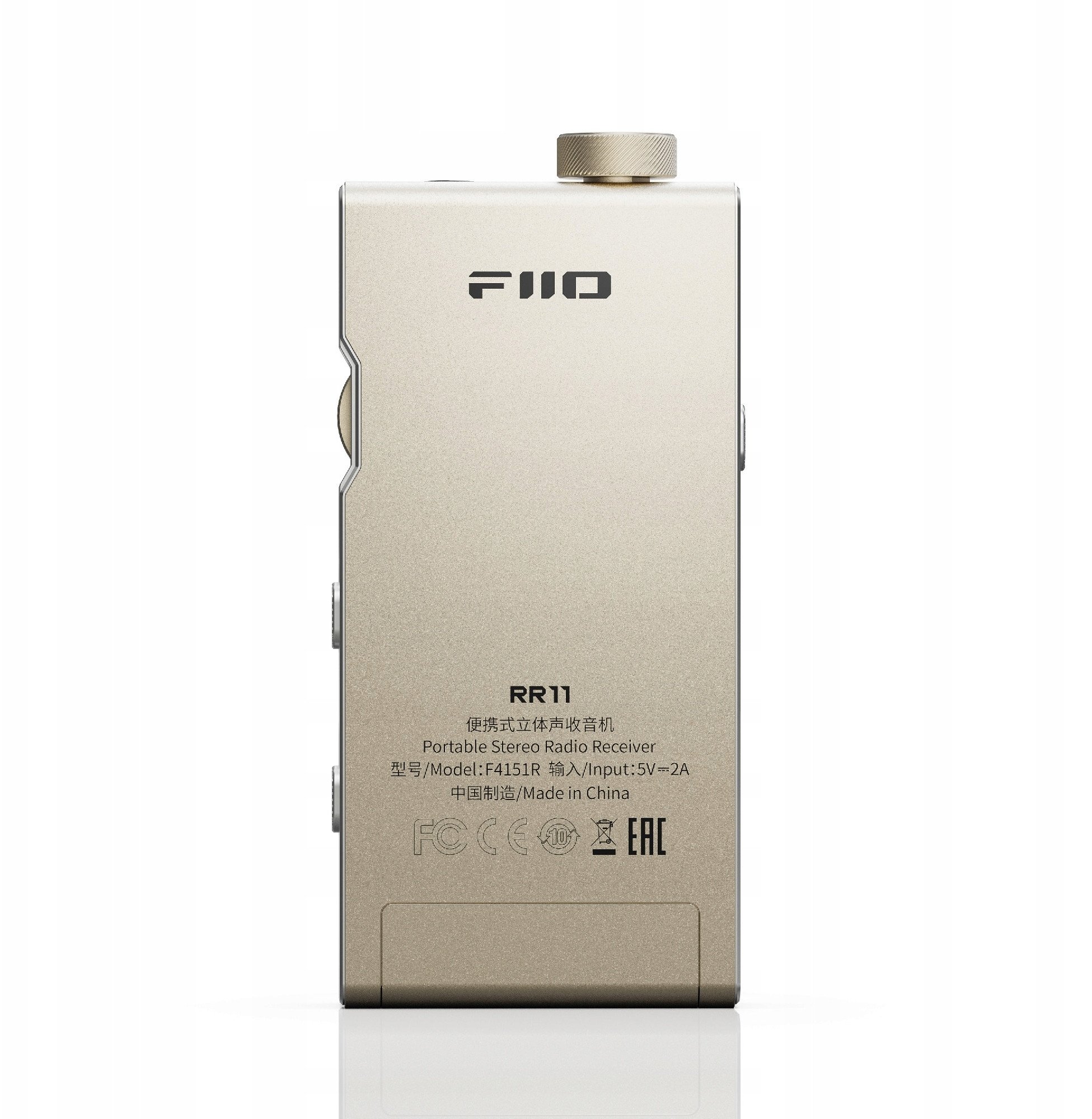Портабилно радио FiiO RR11, FM стерео 64-108MHz, BASS и 3D, златна боја