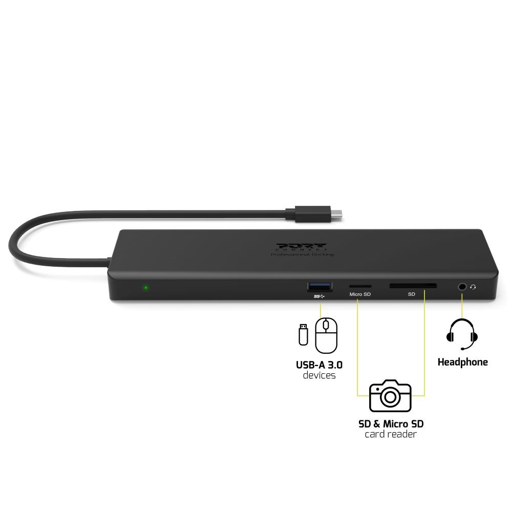 Stacion docking PORT DESIGNS 901906-W, USB-C, 4K, i zi