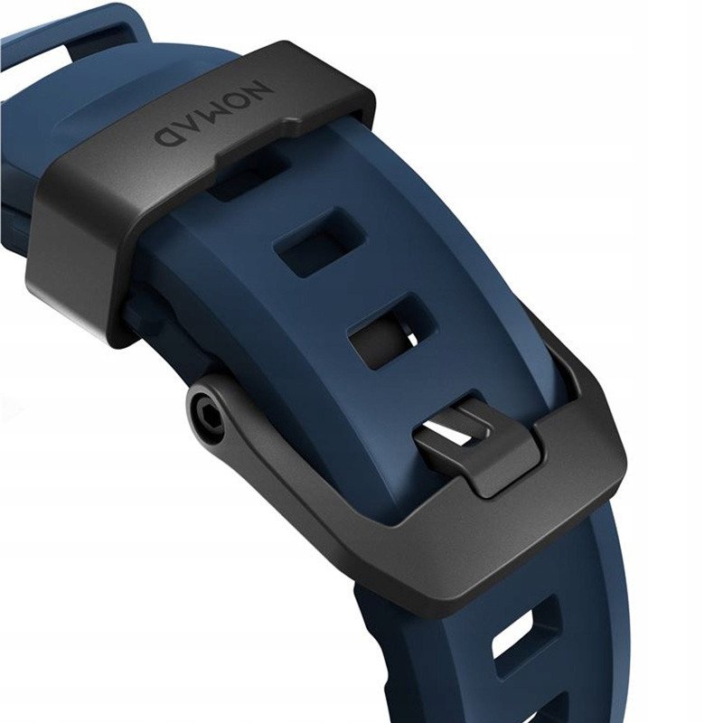 Rrip ore Apple Rocky Point Band Atlantic, për Apple Watch 46mm 49mm, FKM fluoroelastomer, ngjyrë blu Atlantic me detaje të zeza