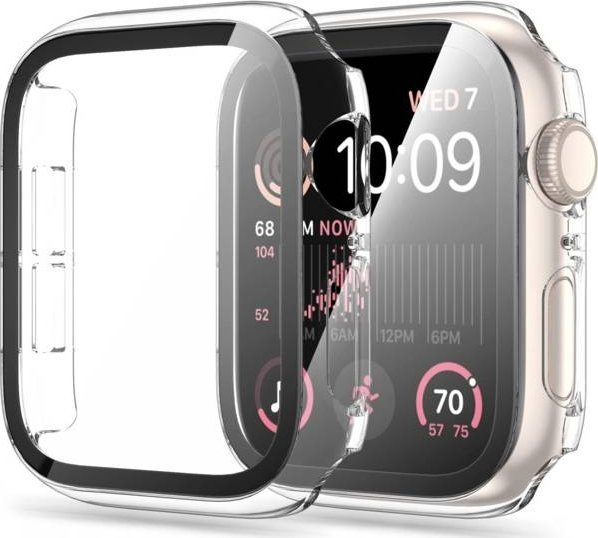 Mbulesë mbrojtëse Tech-Protect Defense360 për Apple Watch 44mm, xham i integruar, transparente