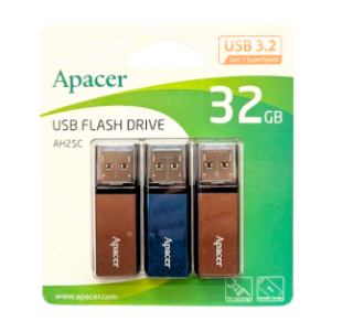 USB Apacer AH25C, 32GB, USB 3.2, 3 copë