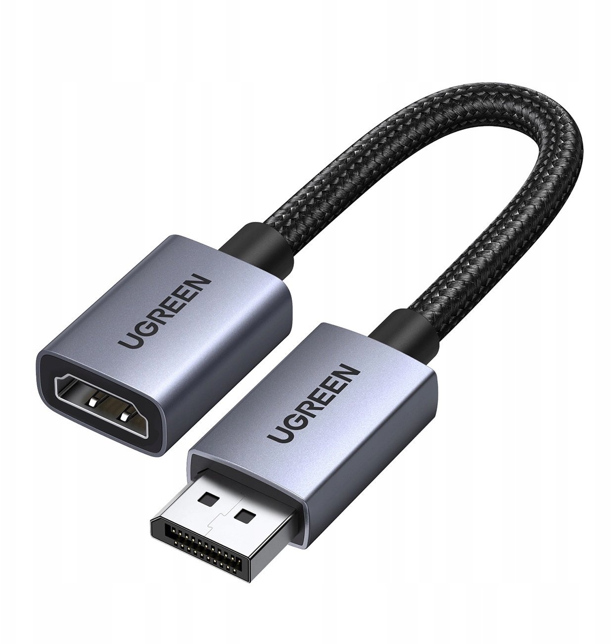 Adapter UGREEN DisplayPort në HDMI, 4K, DP 1.2 në HDMI 1.4, i zi