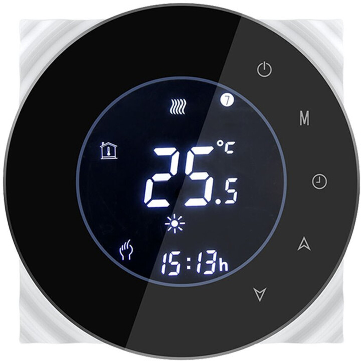 Termostat iQtech SmartLife për kaldaja GCLW-W, me ndërprerës, i bardhë