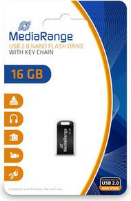 USB флеш меморија MediaRange MR921, 16GB, USB 2.0, црна