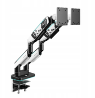 Mbajtëse për dy monitorë X Arm Dual RGB, deri 35", rregullim i plotë, e bardhë e zezë
