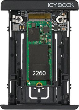 Kuti përshtatëse Icy Dock EZConvert MB705M2P-B, M.2 PCIe NVMe në 2.5" U.2, alumini, e zezë