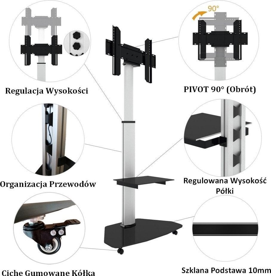 Mbajtëse për televizor RTV ICA-TR3SL, 37'' - 70''