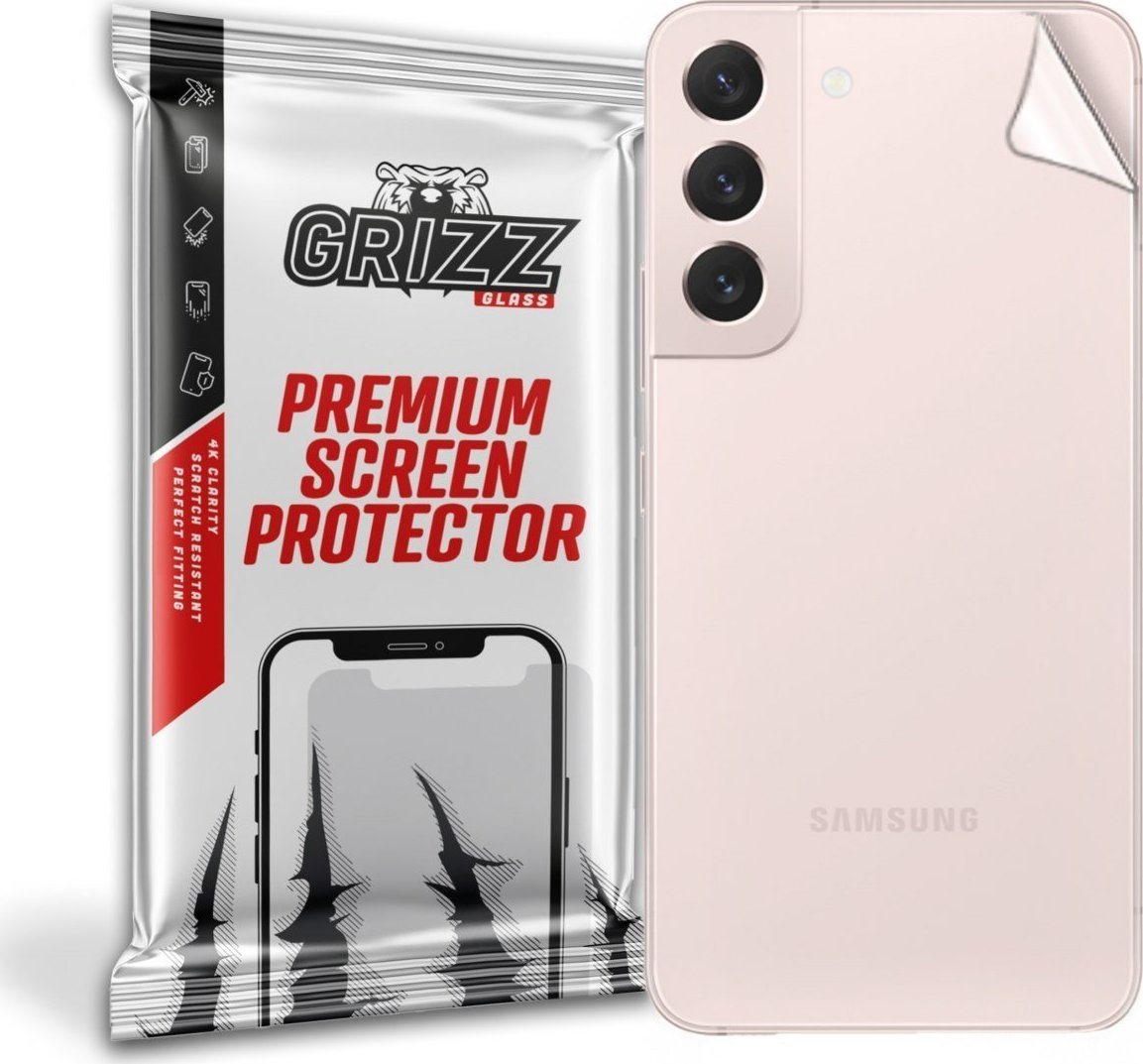 Folje mbrojtëse e pasme GrizzGlass SatinSkin për Samsung Galaxy S22 Plus, transparente