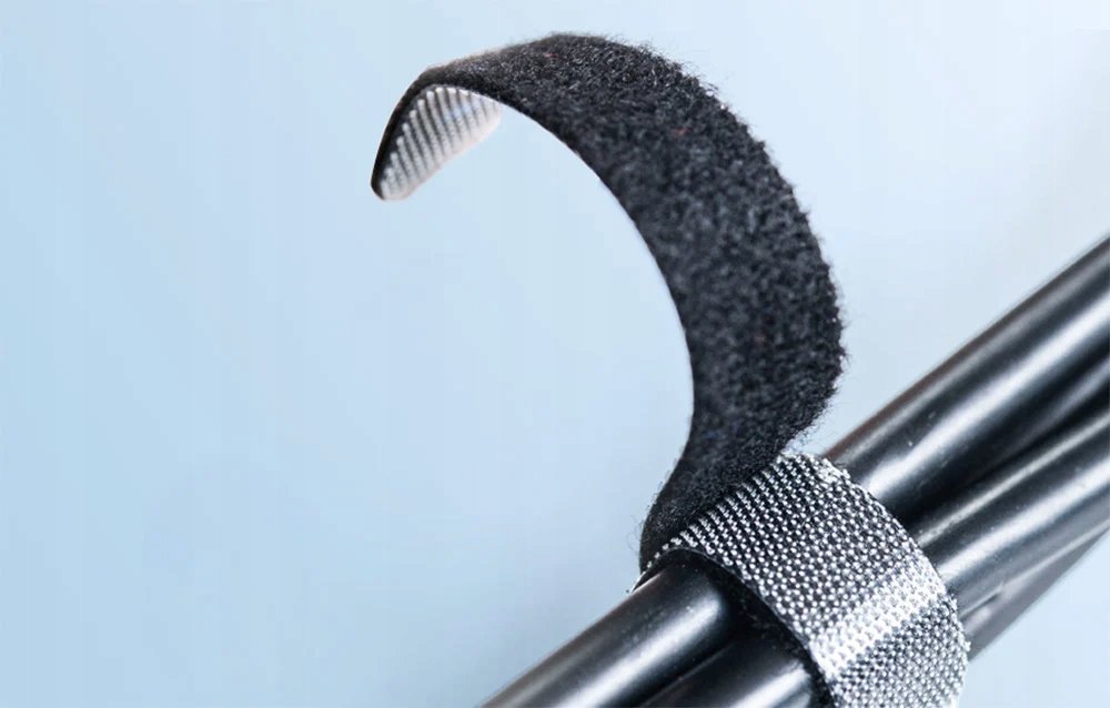 Shirit lidhës kabllosh Vention Velcro, 1m, i zi