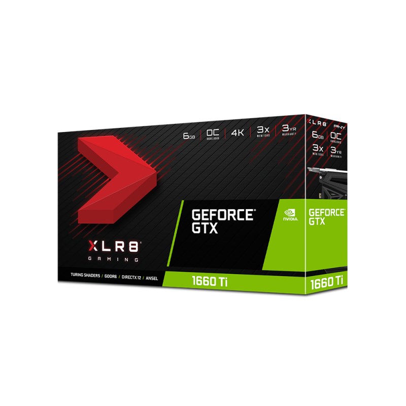 Kartë grafike PNY Technologies NVIDIA GeForce GTX 1660 Ti, 6 GB GDDR6, VCG1660T6DFPPB-O