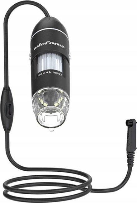 Камера за инспекција UleFone uSmart C01, зголемување 1000x, HD, црна