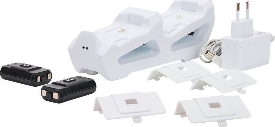 Stacion karikues PowerA Duo, për Xbox Series X S dhe Xbox One, me 2 bateri rikarikueshme, i zi