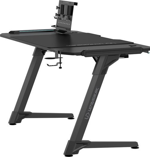 Tavolinë gaming Ultradesk Space XXL, 154 cm, LED, e zezë