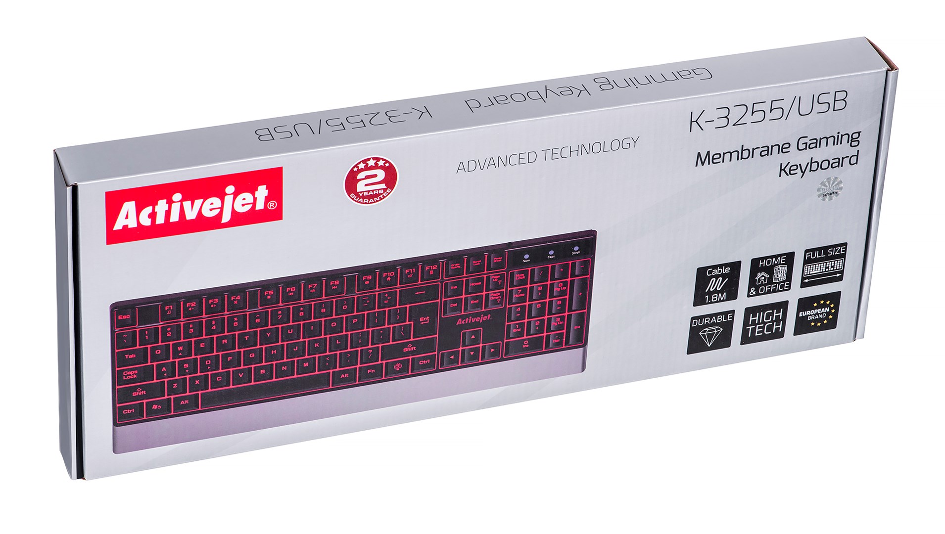 Tastierë Activejet K-3255, USB, e zezë
