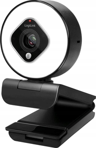 Webcam LogiLink UA0384, Full HD 1080p, me dritë rrethore, i zi e bardhë