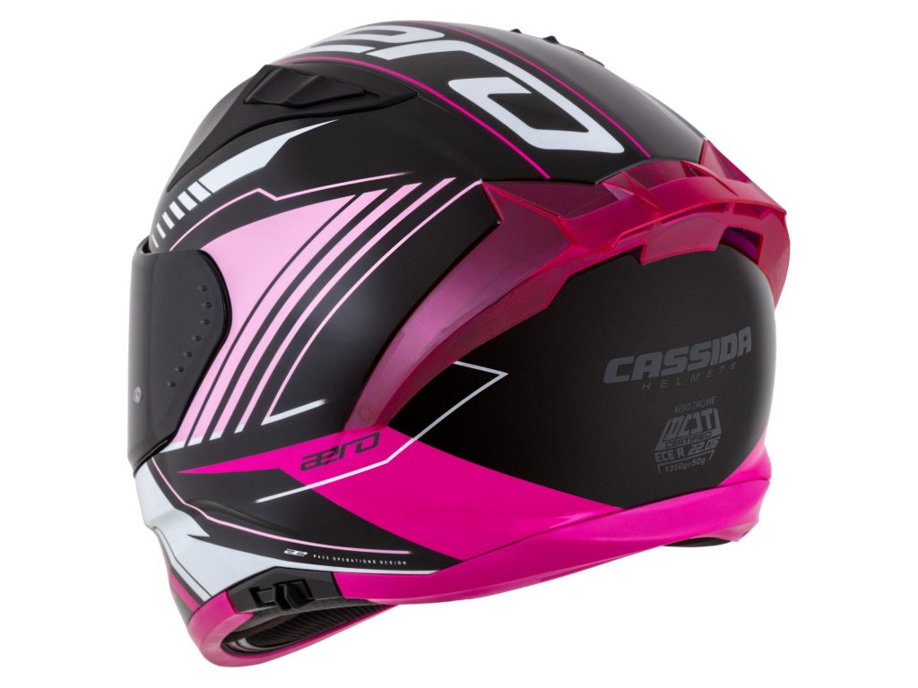 Helmë moto Cassida Aero Drome 1870, full face, polikarbonat, e zezë