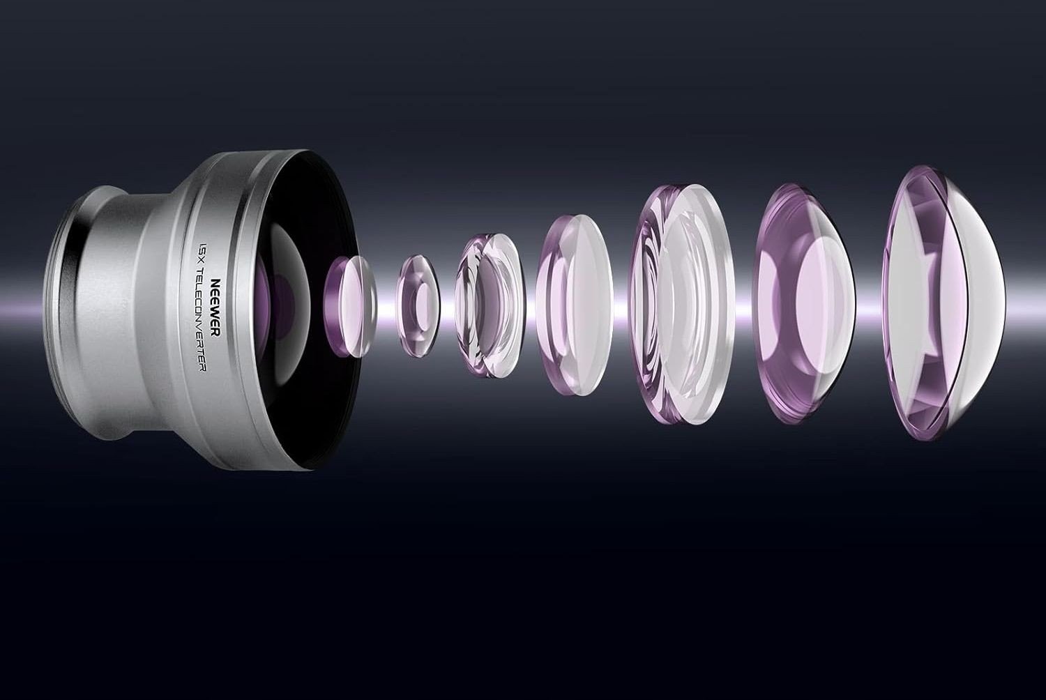 Telekonvertor Neewer LS 61, 1.5x, 49mm, për Fujifilm X100 X100V X100VI