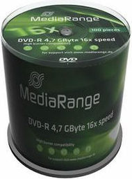 Set i DVD-R MediaRange MR442, 4.7GB, 16x, 100 copë