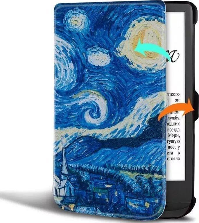 Kopertinë Strado Case Graphic për Pocketbook Touch Lux 4 5 627 616 628 Square, shumëngjyrëshe