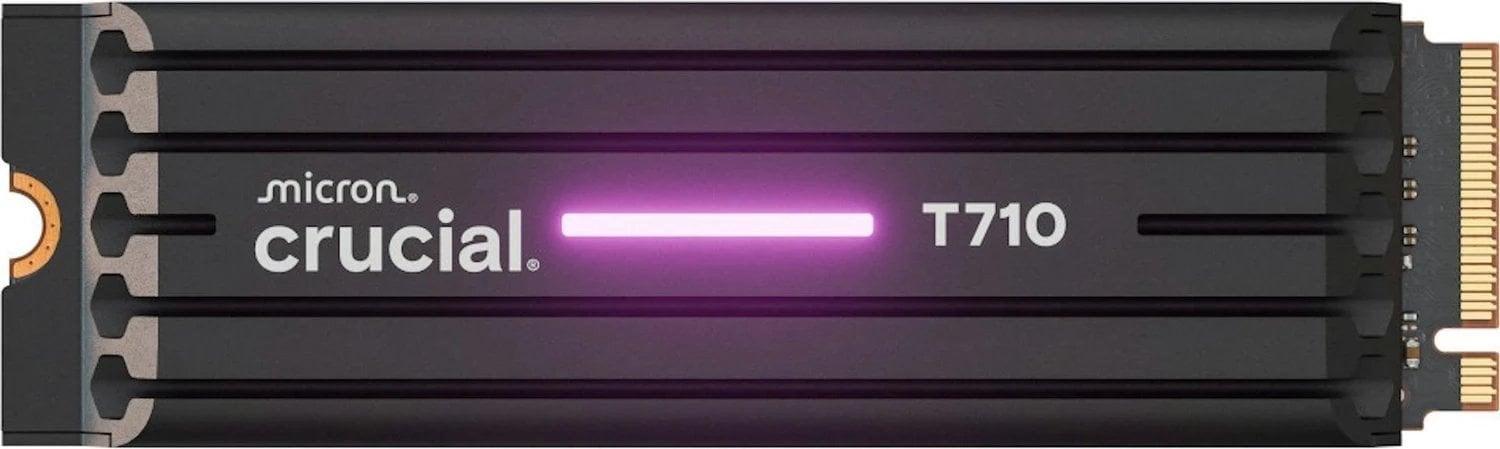 SSD Crucial T710, 4TB, NVMe PCIe 5.0 M.2, me heatsink