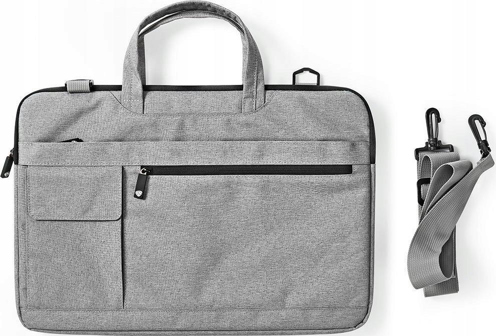 Çantë laptopi Nedis, 15-16", me rrip shpatulle, gri e errët