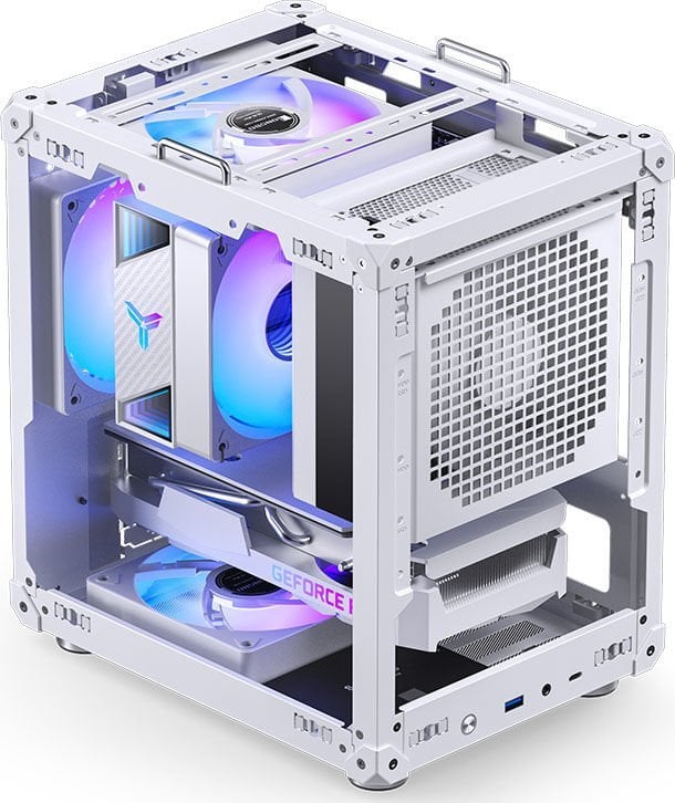 Kutia kompjuterike Jonsbo C6, ITX, USB-C, e bardhë