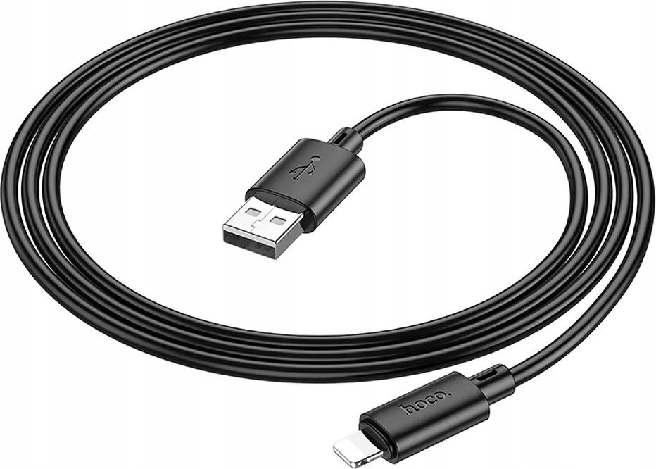 Kabllo Hoco X88 USB A në Lightning, 2.4A, 1m, e zezë
