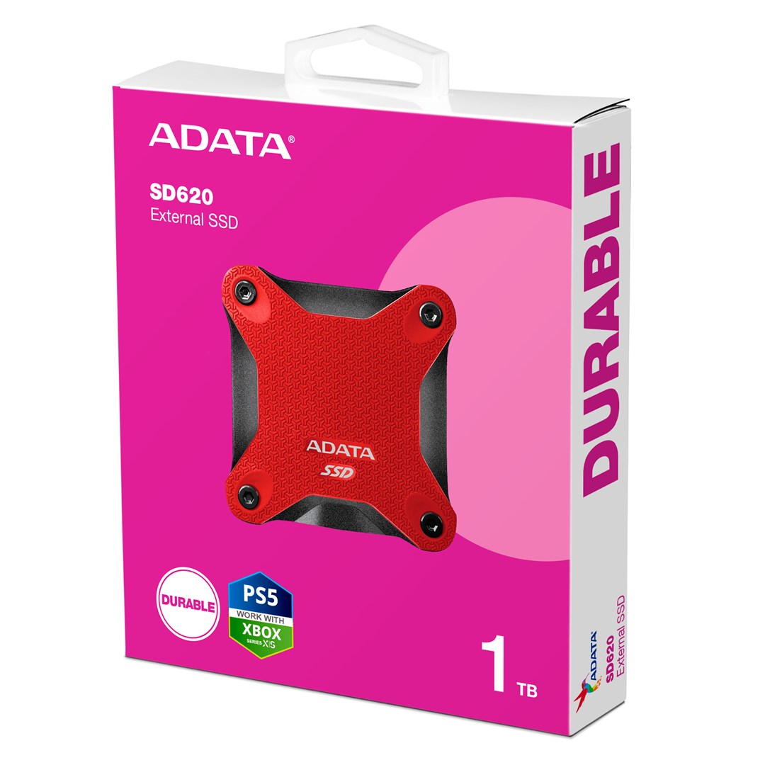 Disk SSD i jashtëm ADATA SD620, 1TB, i kuq