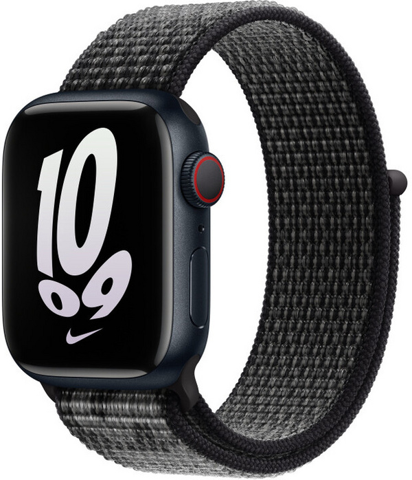 Apple Watch 41mm Nike Band, Black/Summit White Nike Sport Loop