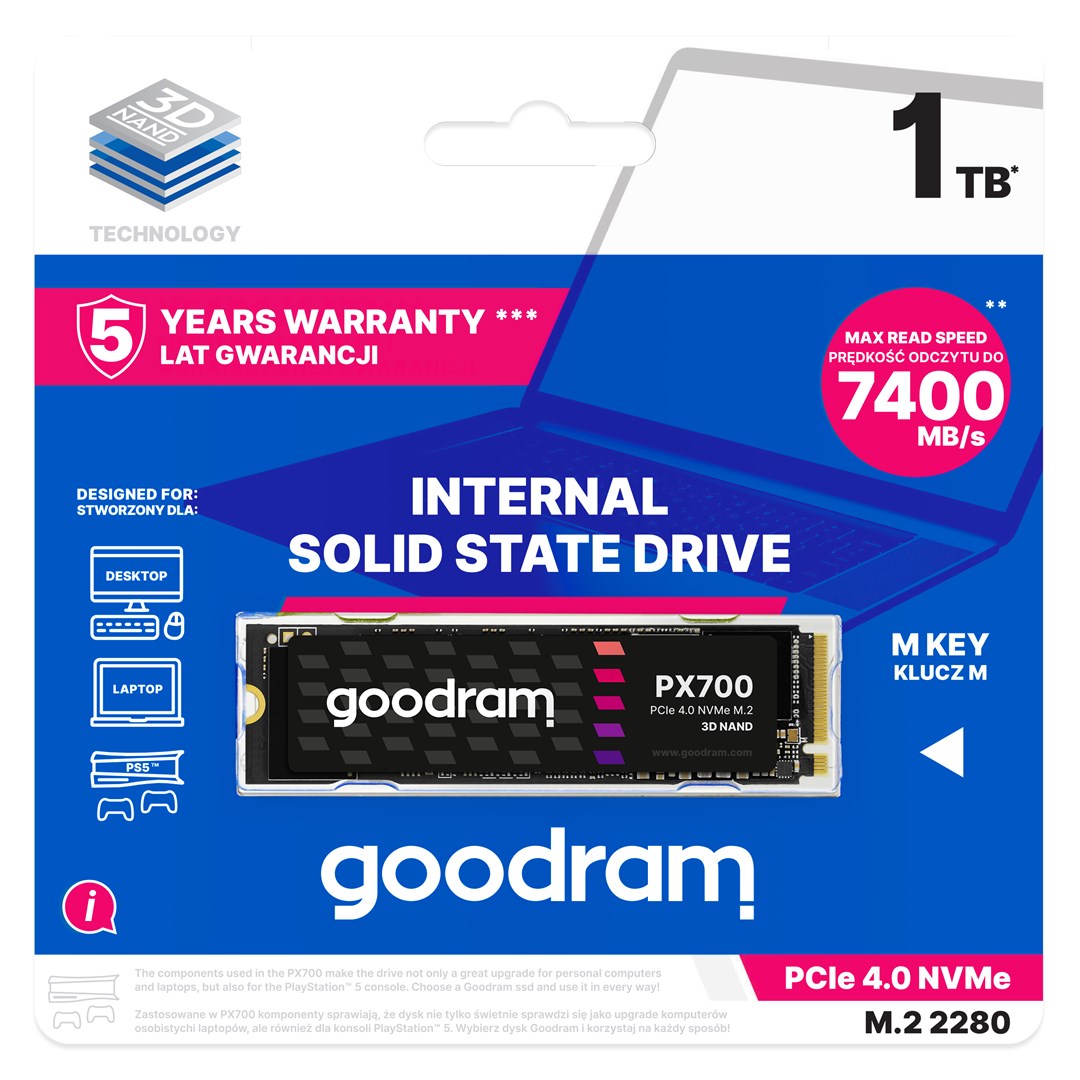 Disk SSD Goodram PX700, M.2, 1.02TB, PCIe 4.0, i zi