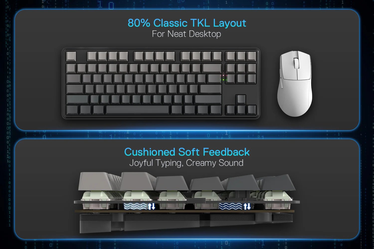 Механичка тастатура Redragon Star Blade K707 Pro, TKL, RGB, безжична