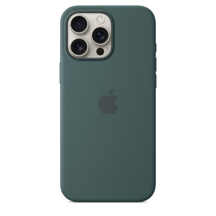 Apple iPhone 16 Pro Max Silicone Case with MagSafe, Lake Green (Seasonal)
