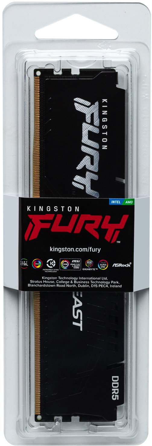 Memorie RAM Kingston FURY Beast, 32GB DDR5, 5600MT/s, e zezë