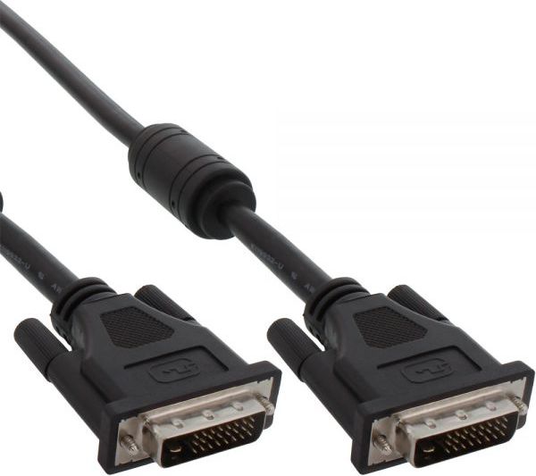 Kabllo DVI-D InLine, Dual Link 24+1, 3m, i zi
