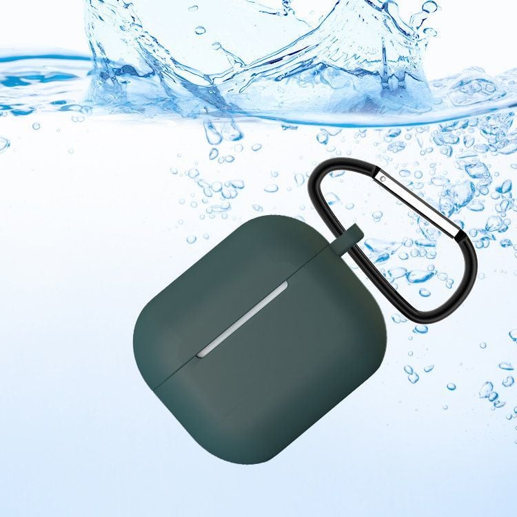 Mbrojtëse për kufje Hurtel Case D për AirPods 3, silikoni, me unazë, e zezë