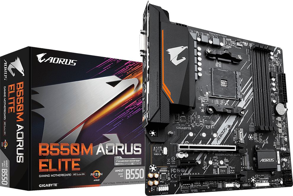 Pllakë amë Gigabyte B550M AORUS ELITE, AMD B550, mATX