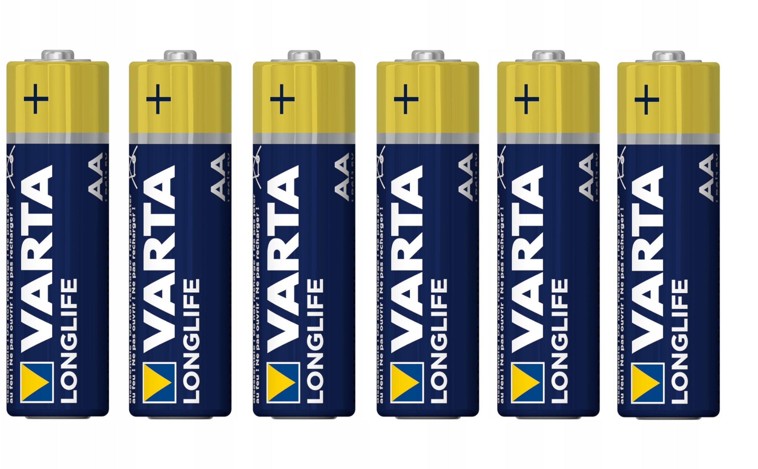 Bateri alkaline Varta Longlife AA, 2800mAh, paketim 6 copë