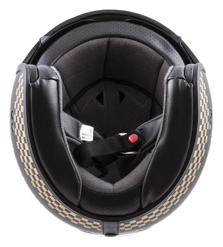 Мото кацига CASSIDA Oxygen Rondo, поликарбонат, сончев визир, црна мат со златна