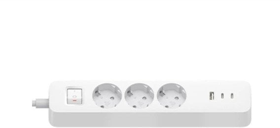 Лента за струја Xiaomi Power Strip BHR07UKEU, 20W, 3 порти 2C1A, бела